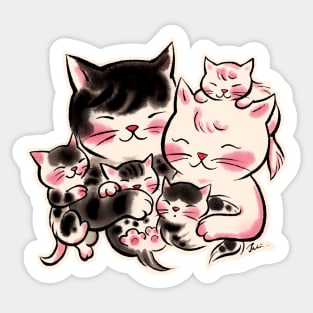 Cats family Sticker